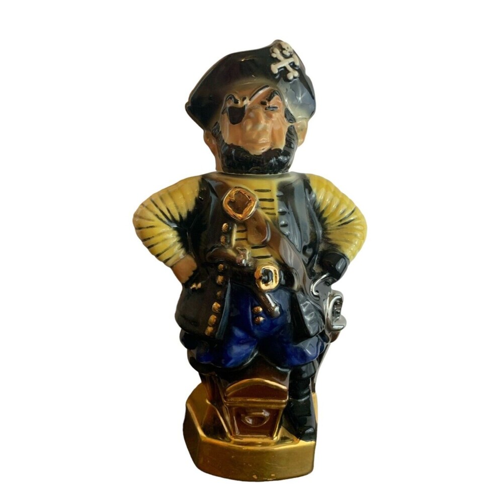 Vintage 1971 Ezra Brooks Pirate Whiskey Decanter 12” Tall FLAWS Read